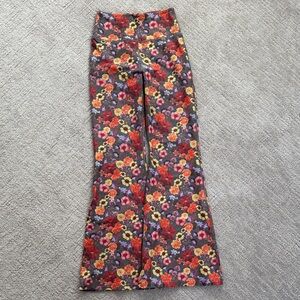Floral Patterned Flare Pants